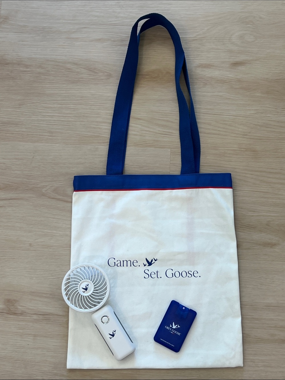 Grey Goose x US Open Tennis Championships Swag Bag, Fan & Hand Sanitizer